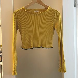 For Love & Lemons Ruffle-Trimmed Crop Top